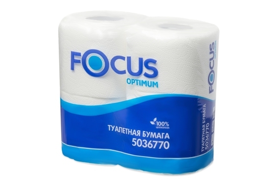 БУМАГА ТУАЛЕТНАЯ FOCUS OPTIMUM 2СЛ 4 РУЛ