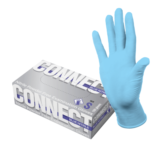 Перчатки нитриловые CONNECT® Blue Nitrile размер M 50 пар